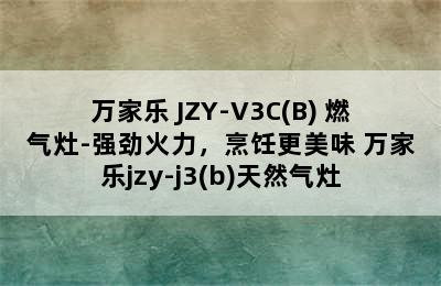 万家乐 JZY-V3C(B) 燃气灶-强劲火力，烹饪更美味 万家乐jzy-j3(b)天然气灶